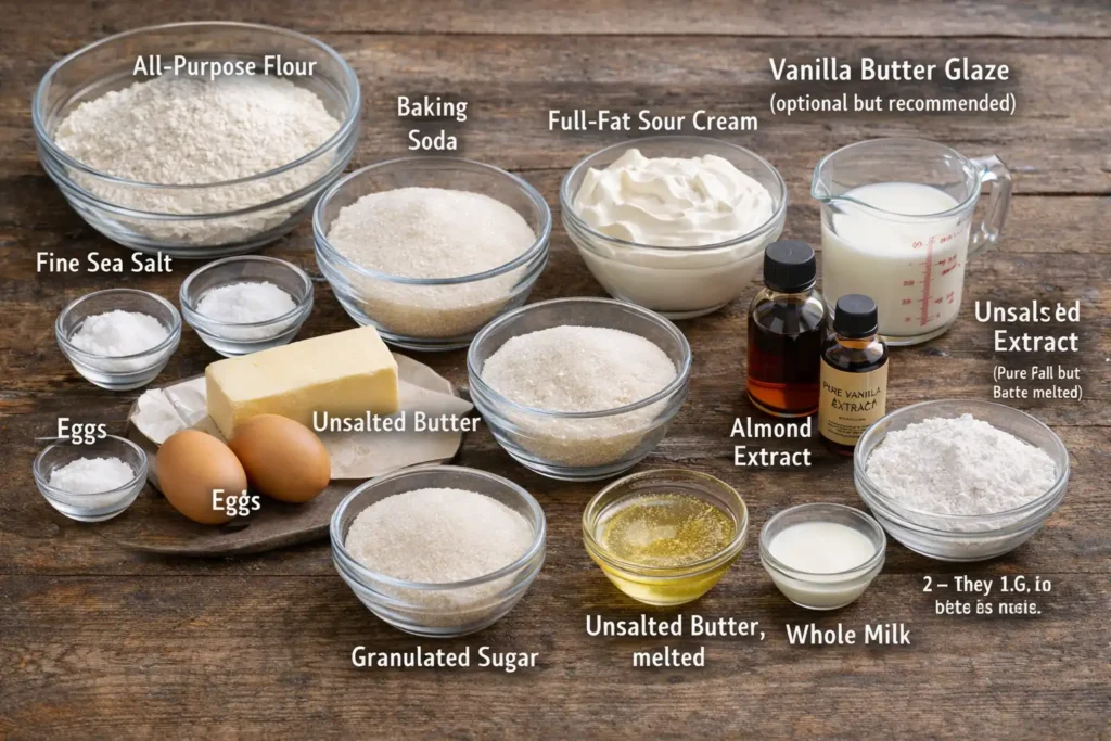 butter pound cake Ingredients